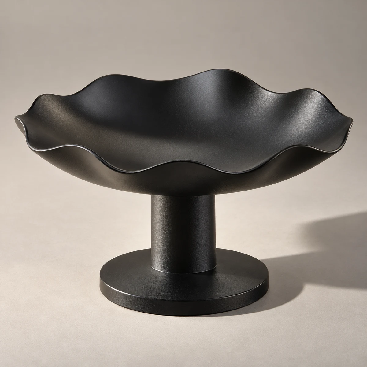 Black Frequency, Black Powder-coated steel pedestal bowl